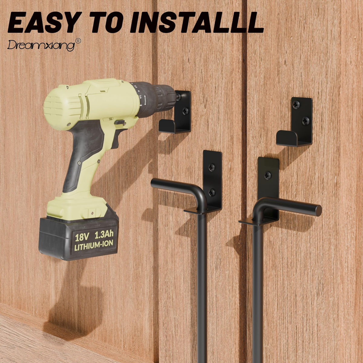 Dreamxiang outdoor gate hardware kit for wood, metal, or vinyl gates.