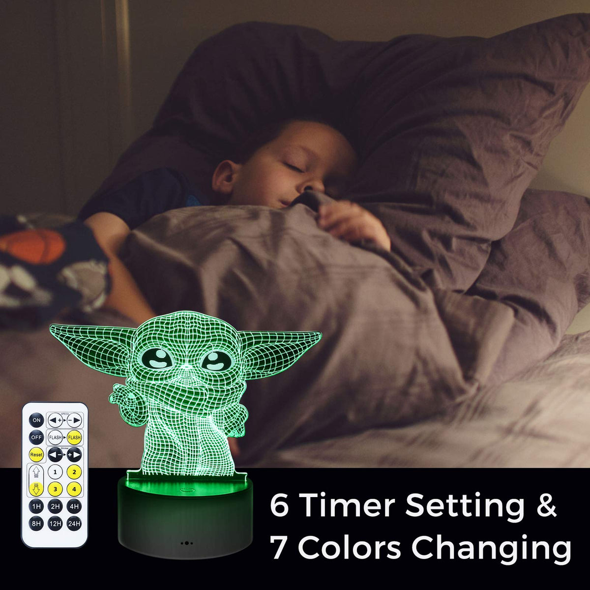 Dreamy Cubby 3D Night Light Pattern 02 offers soft colors for bedtime