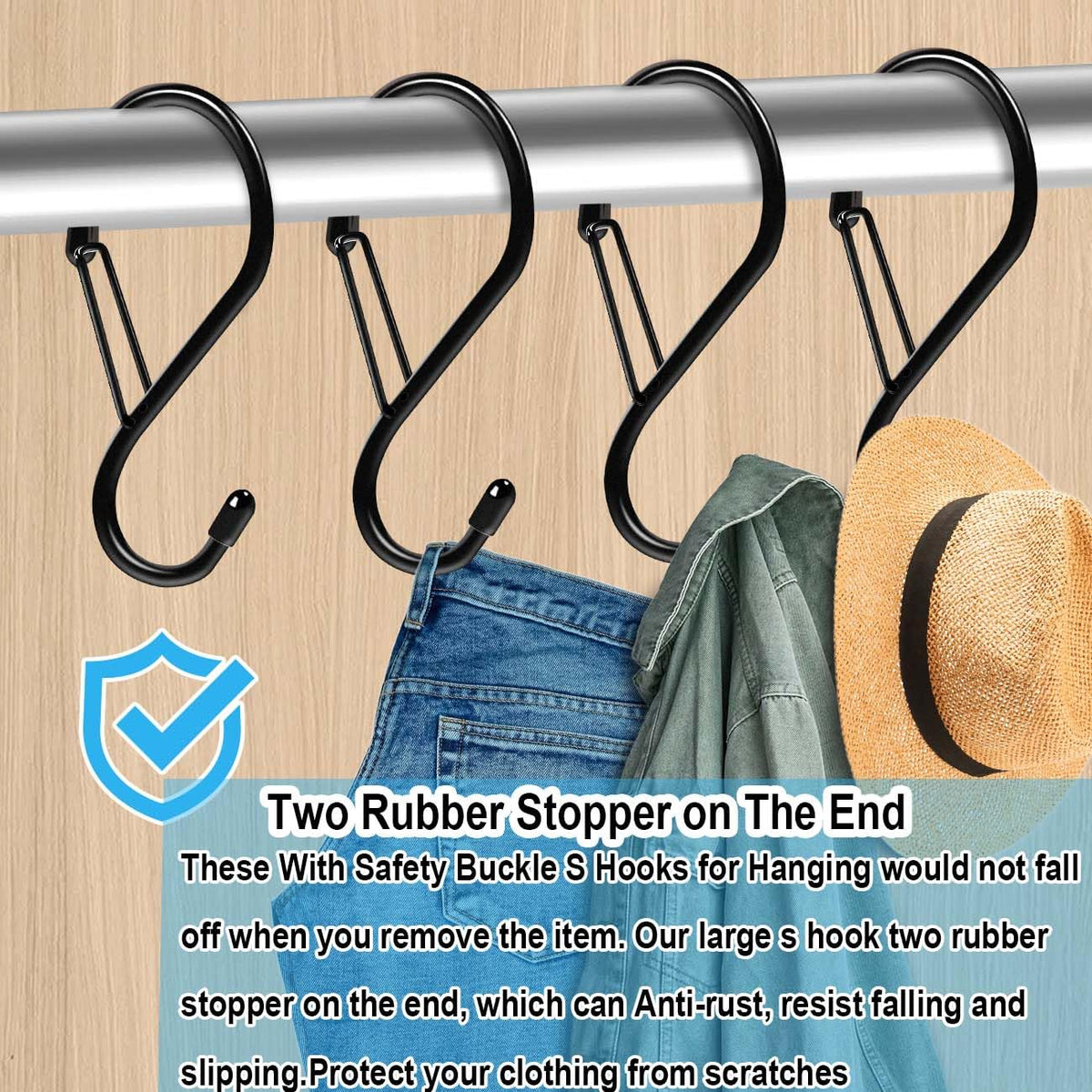 Dreecy S Hooks offer versatile use in kitchen and closet spaces.