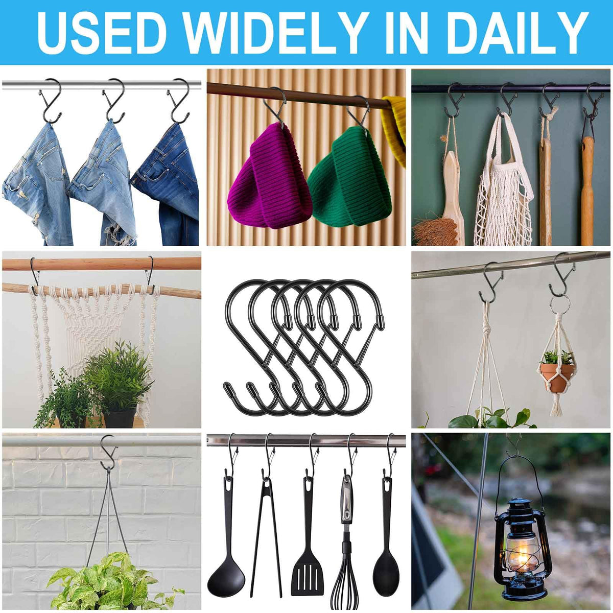 Dreecy S Hooks pack of 10 for flexible, space-saving organization.