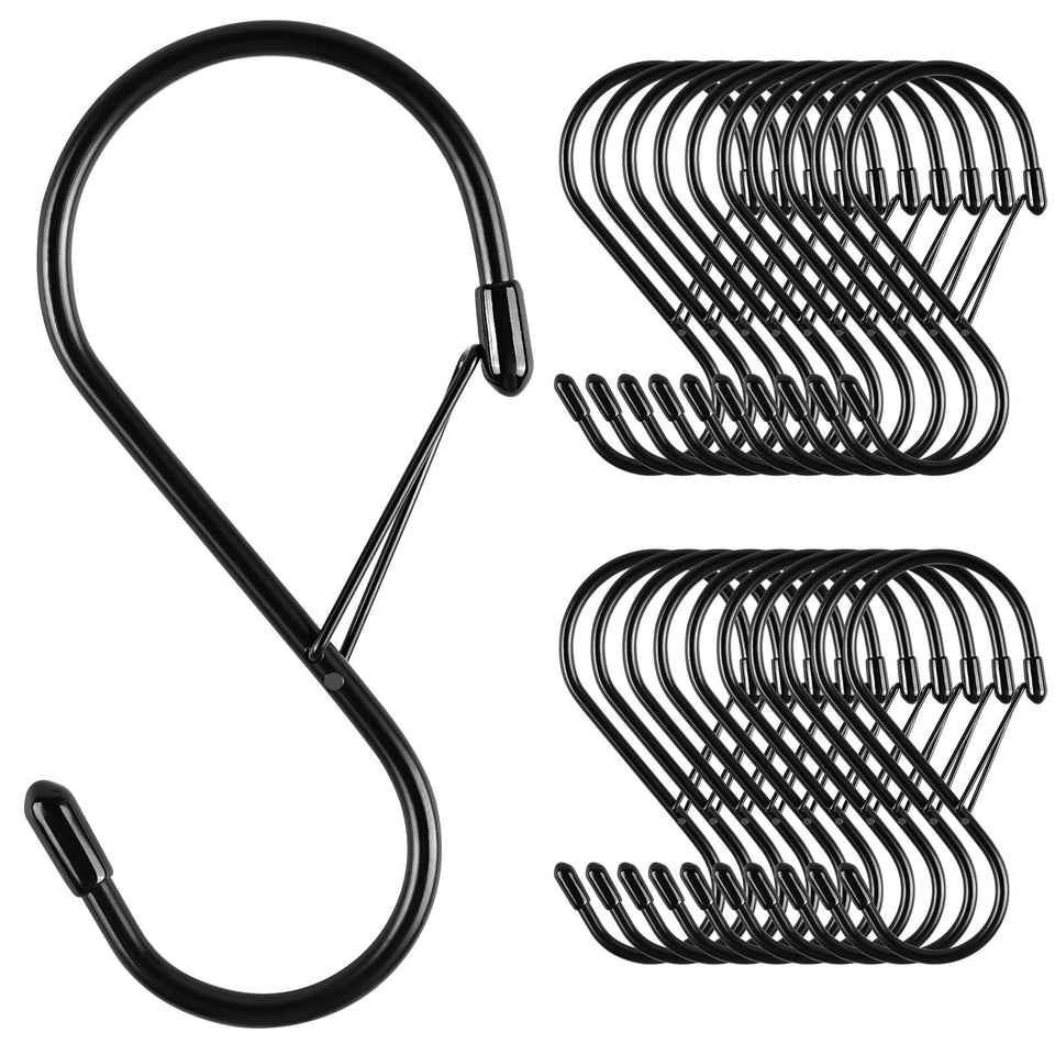 Dreecy S Hooks with safety buckle securing hanging items like plants and utensils.