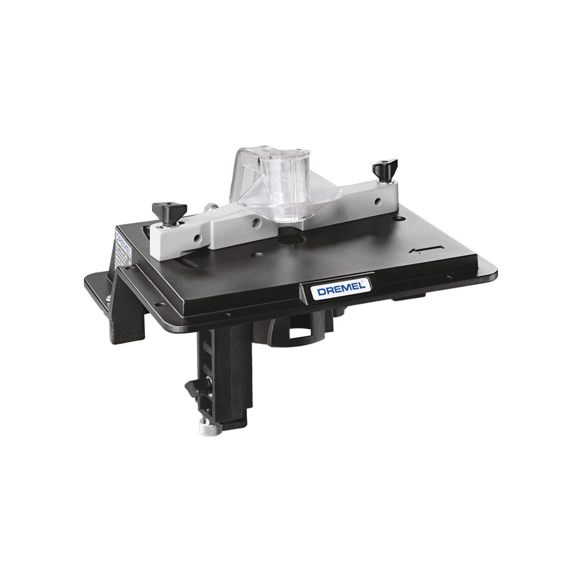 Dremel 231 shaper/router table front view showing precise slotting for irregular shapes