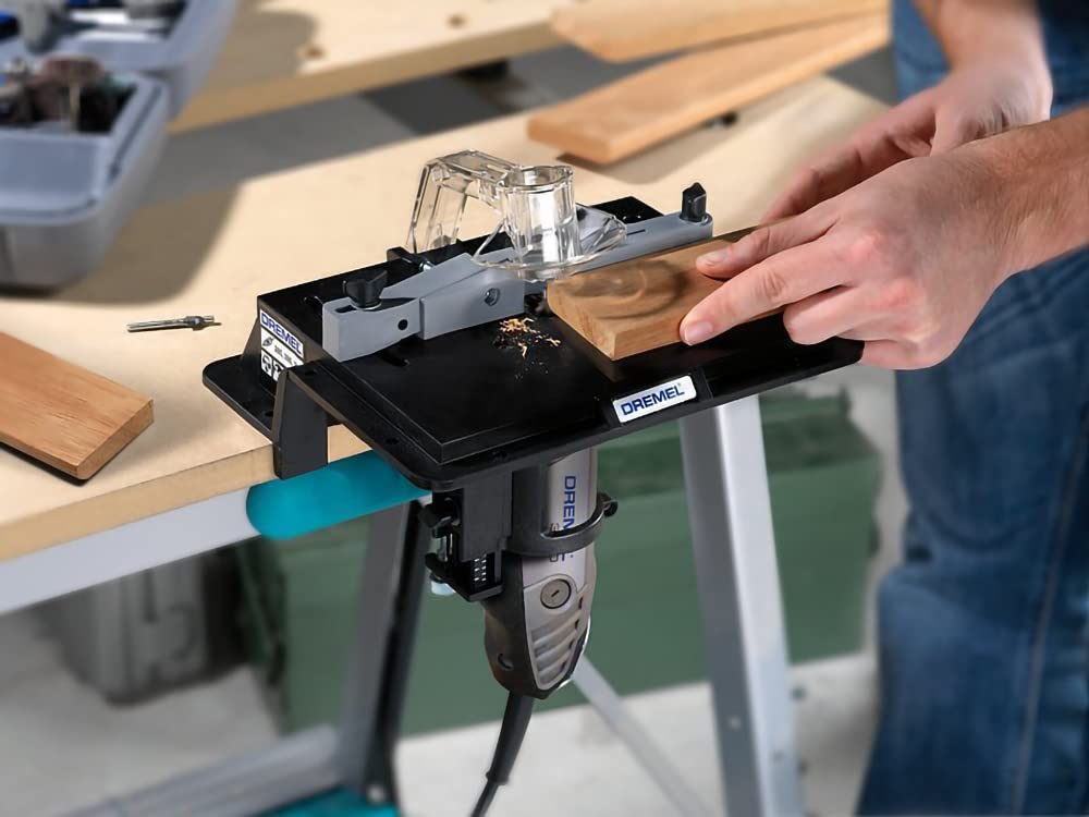 Dremel 231 shaper/router table tabletop mounted setup for easy storage
