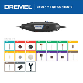 Dremel 3100 ergonomic handle supports comfortable long sessions.