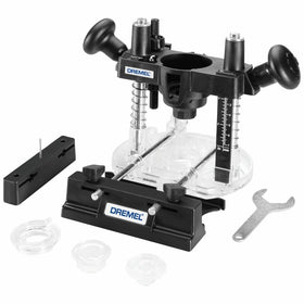 Dremel 335-01 plunge router attachment setup for compact routing and control
