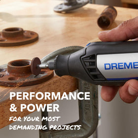 Dremel 4000 electronic speed control maintains constant speed.