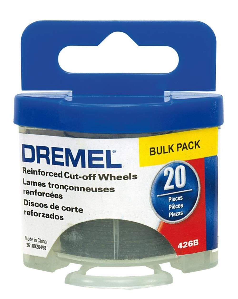 Dremel 426B fiberglass reinforced cut-off wheel in 1-1/4 inch diameter for metal and plastic.