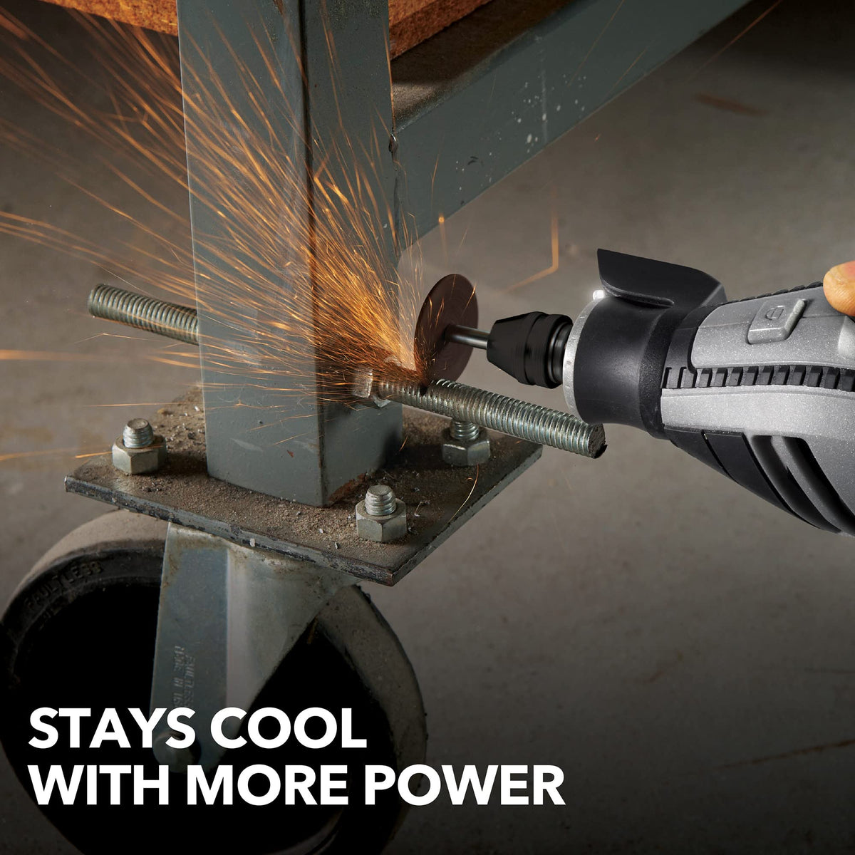 Dremel 4300 airflow cooling system helps keep the tool cooler