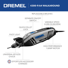 Dremel 4300 slim ergonomic design supports comfortable use
