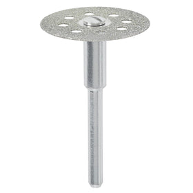 Dremel 545 Diamond Wheel cutting marble for smooth, precise results.