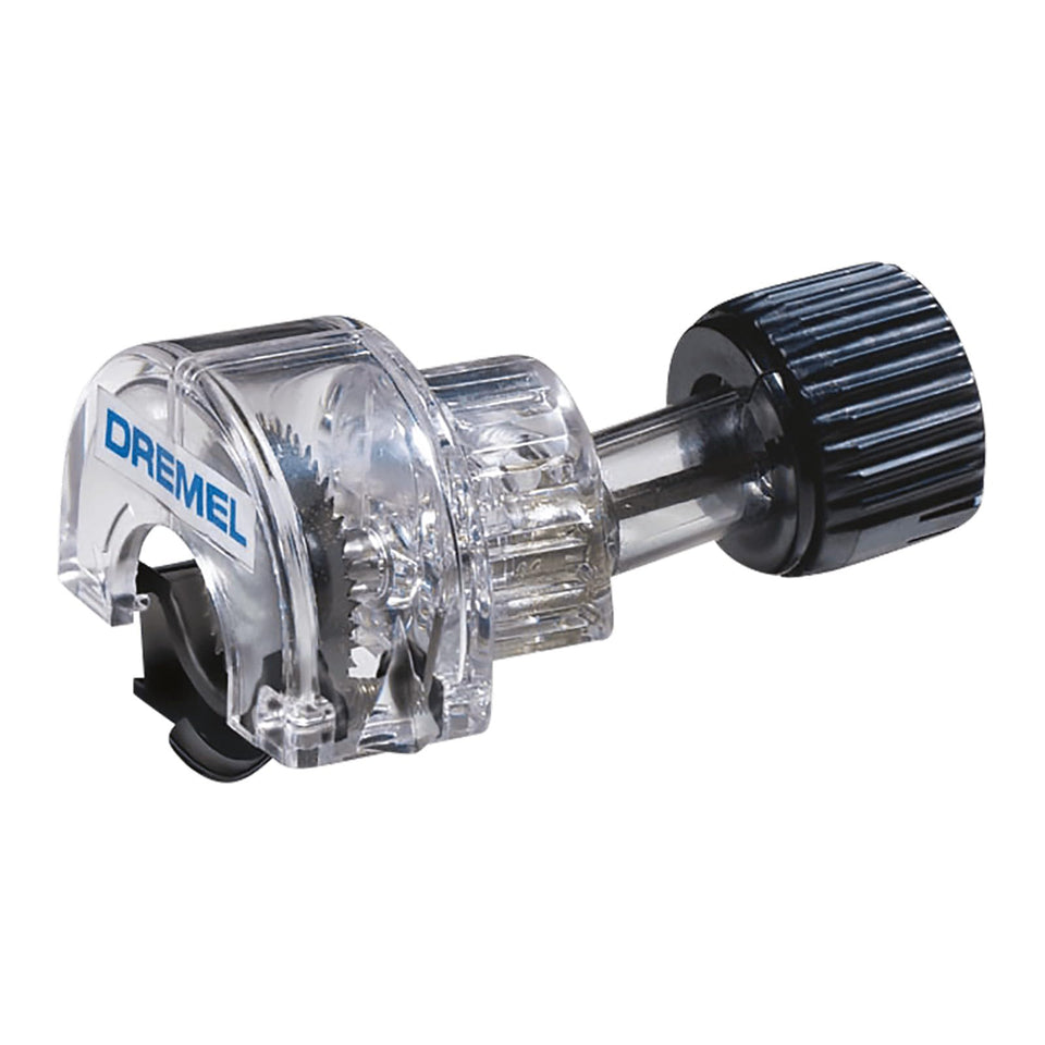 Dremel 670 Mini Saw attachment showing quick-connect setup for fast, tool-free changes.