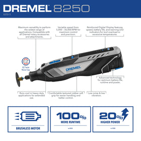 Dremel 8250-5 EZ Twist Nose Cap enables quick accessory changes