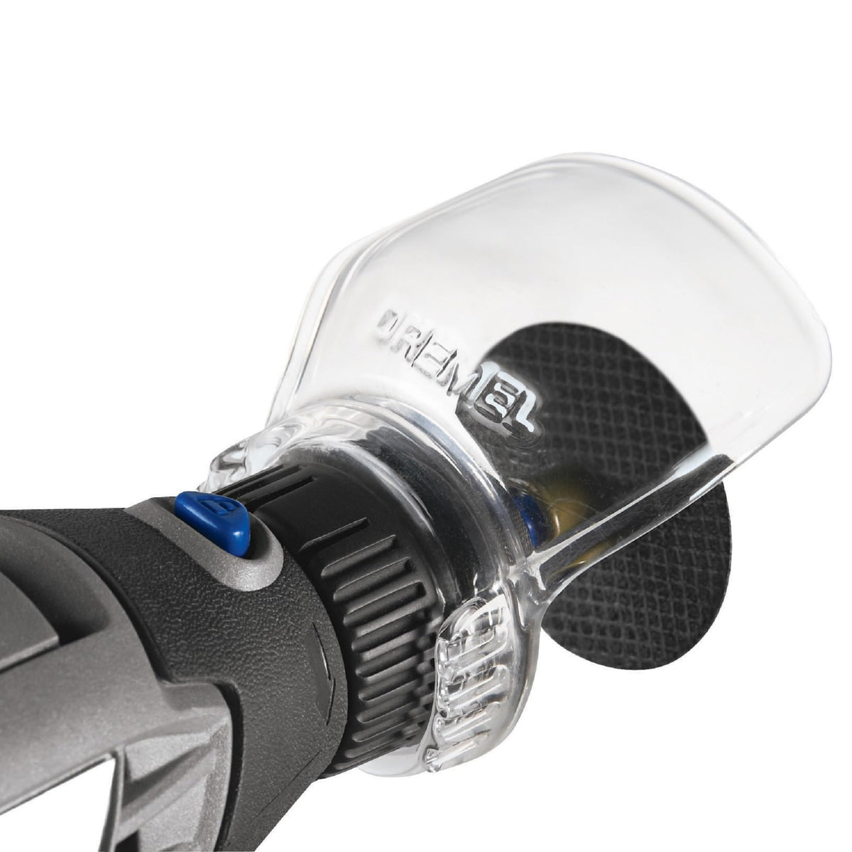 Dremel A550 shield easy adjustment allows fast position changes.