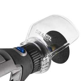 Dremel A550 shield easy adjustment allows fast position changes.