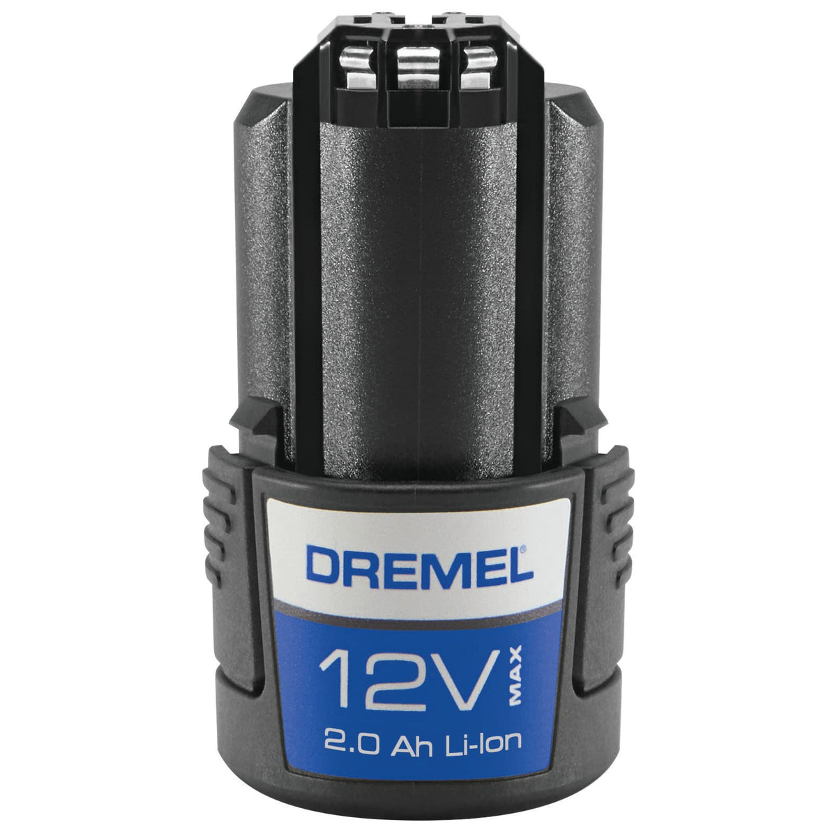 Dremel B815-01 battery pack side view, compact 12V Max design for handheld tools.