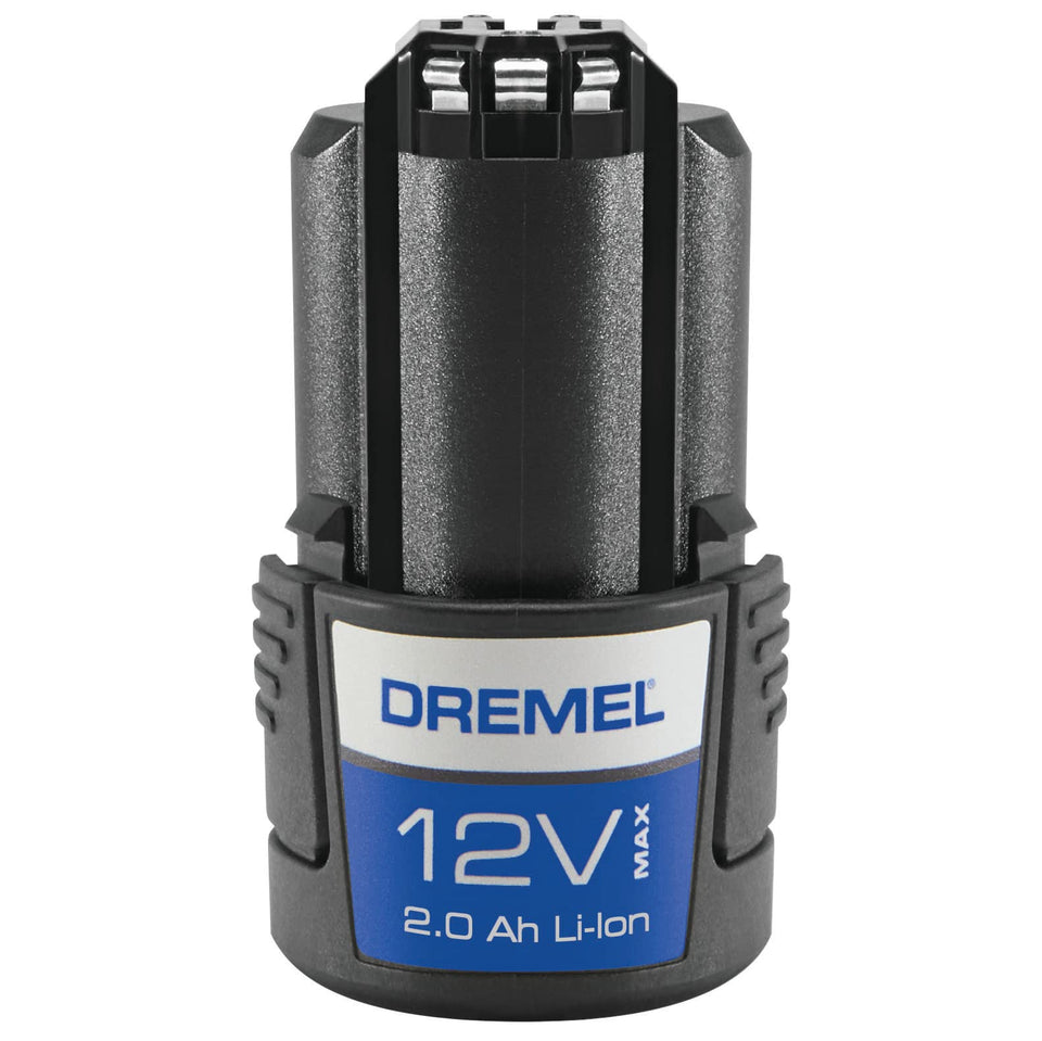 Dremel B815-01 battery pack side view, compact 12V Max design for handheld tools.