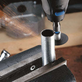 EZ406-02 kit contents including mandrel and five cut-off wheels