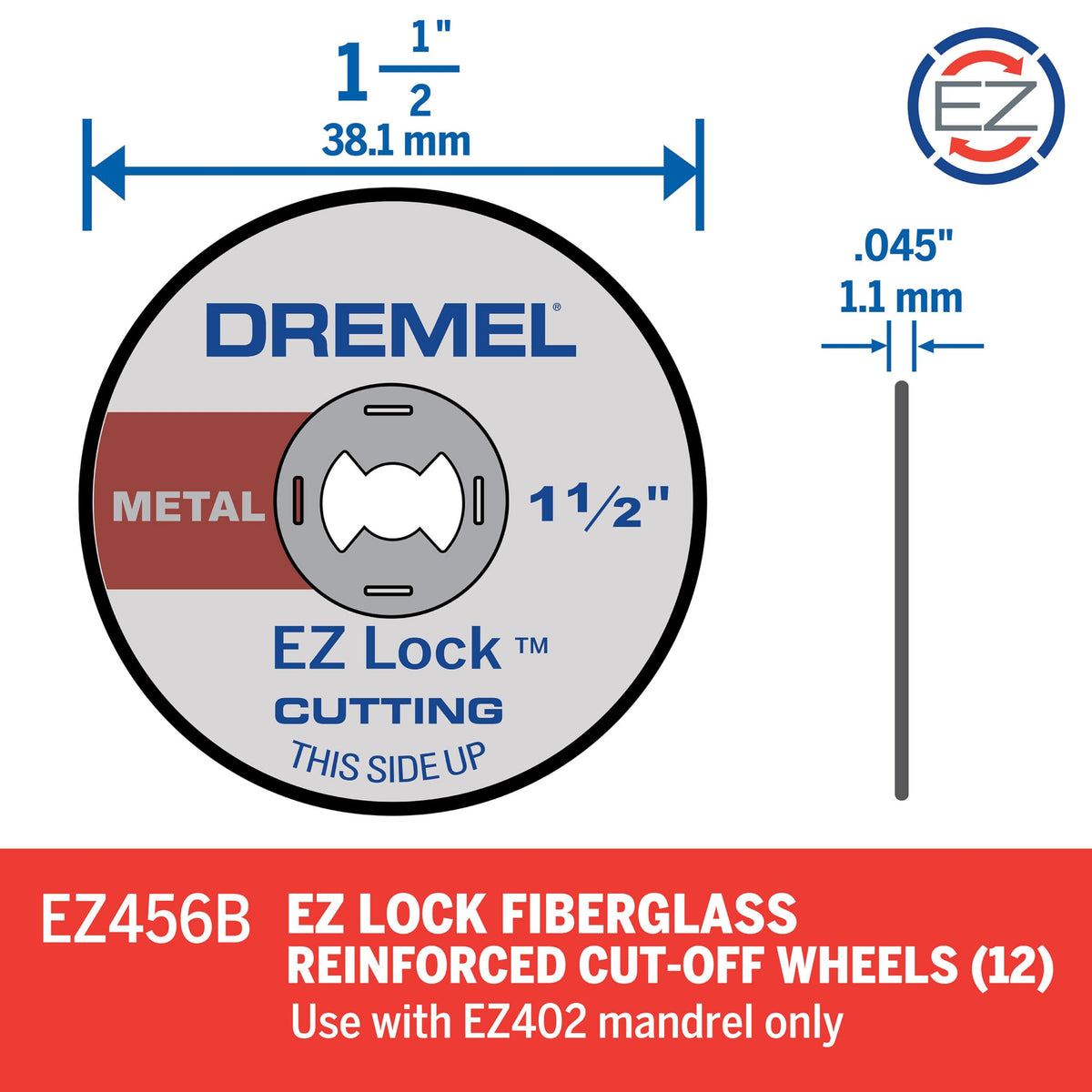 EZ Lock system on Dremel EZ456B for faster accessory changes
