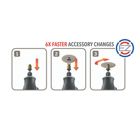Dremel EZ544 compatible with EZ402 mandrel for fast setup.