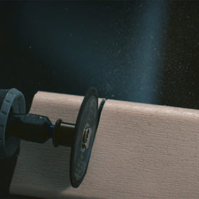 Dremel EZ544 wheel trimming plastics for precise results.