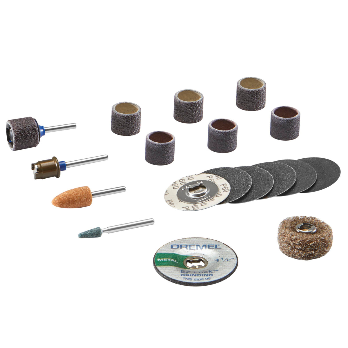 Sanding discs 60 grit in use for material removal on wood and metal.