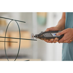 Dremel EZ728-01 cutting wheels in use demonstrate fast EZ Lock changes.