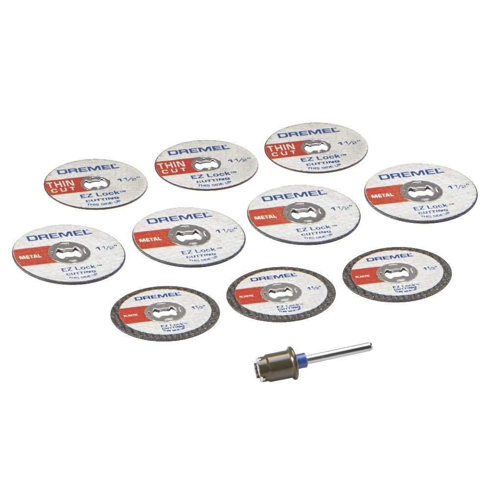 Dremel EZ728-01 EZ Lock cut-off wheels EZ409 ready for metal and plastic cuts.