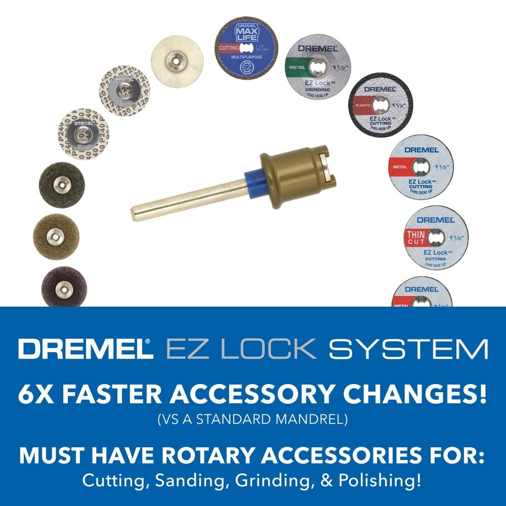 Dremel EZ728-01 EZ Lock cut-off wheels EZ456 suited for versatile cutting tasks.