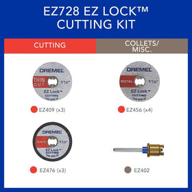 Dremel EZ728-01 EZ Lock mandrel enables quick, tool-free accessory changes.