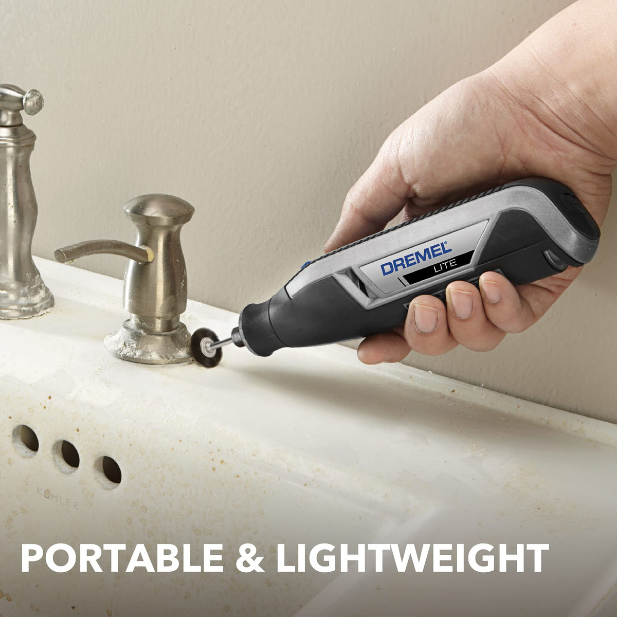 Dremel Lite 4V Li-ion battery delivers reliable power for light tasks.