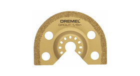 Remodeling scene with Dremel MM501 producing clean grout lines