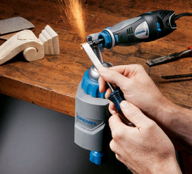 Dremel Multi-Vise clamps to surfaces up to 2-1/2 inches thick for stability.