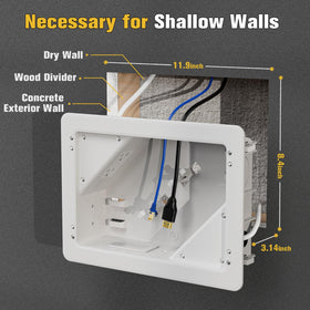 Dremica 2-duplex outlets for TV box provide convenient power access behind the TV.