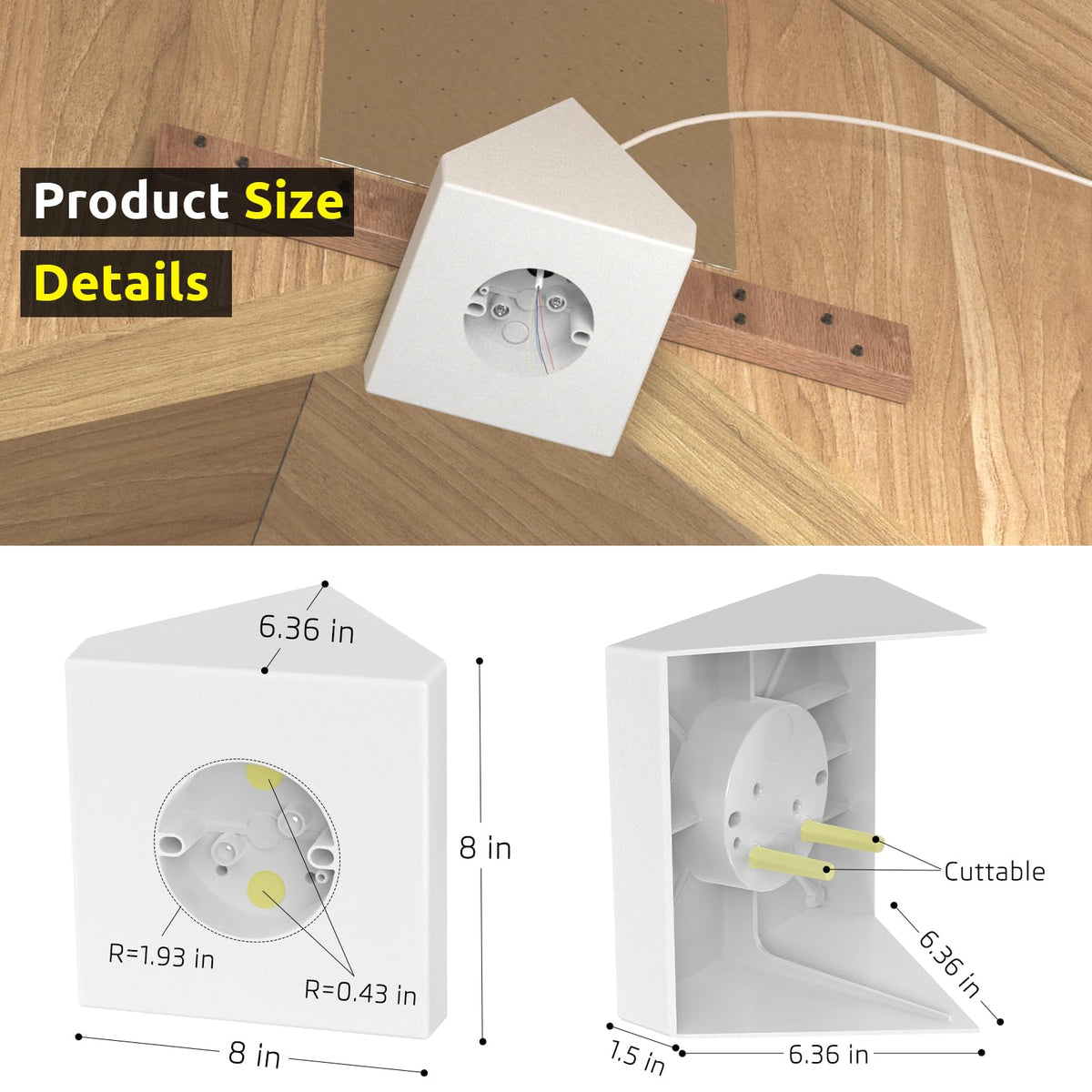 Dremica ceiling fan mounting kit demonstrating easy open-cathedral ceiling installation.