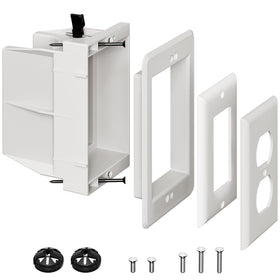 Dremica DVFR1W recessed outlet box with flush-mount design for space-saving walls
