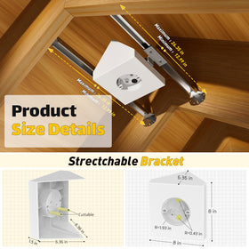 Dremica fan-light mounting bracket shows a fully assembled setup for secure fixtures.