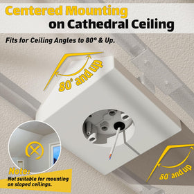 Dremica mounting box supports up to 70 lbs fans and 200 lbs fixtures.