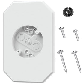 Dremica siding mounting block with built-in box for 4-inch height siding, easy outdoor wiring.