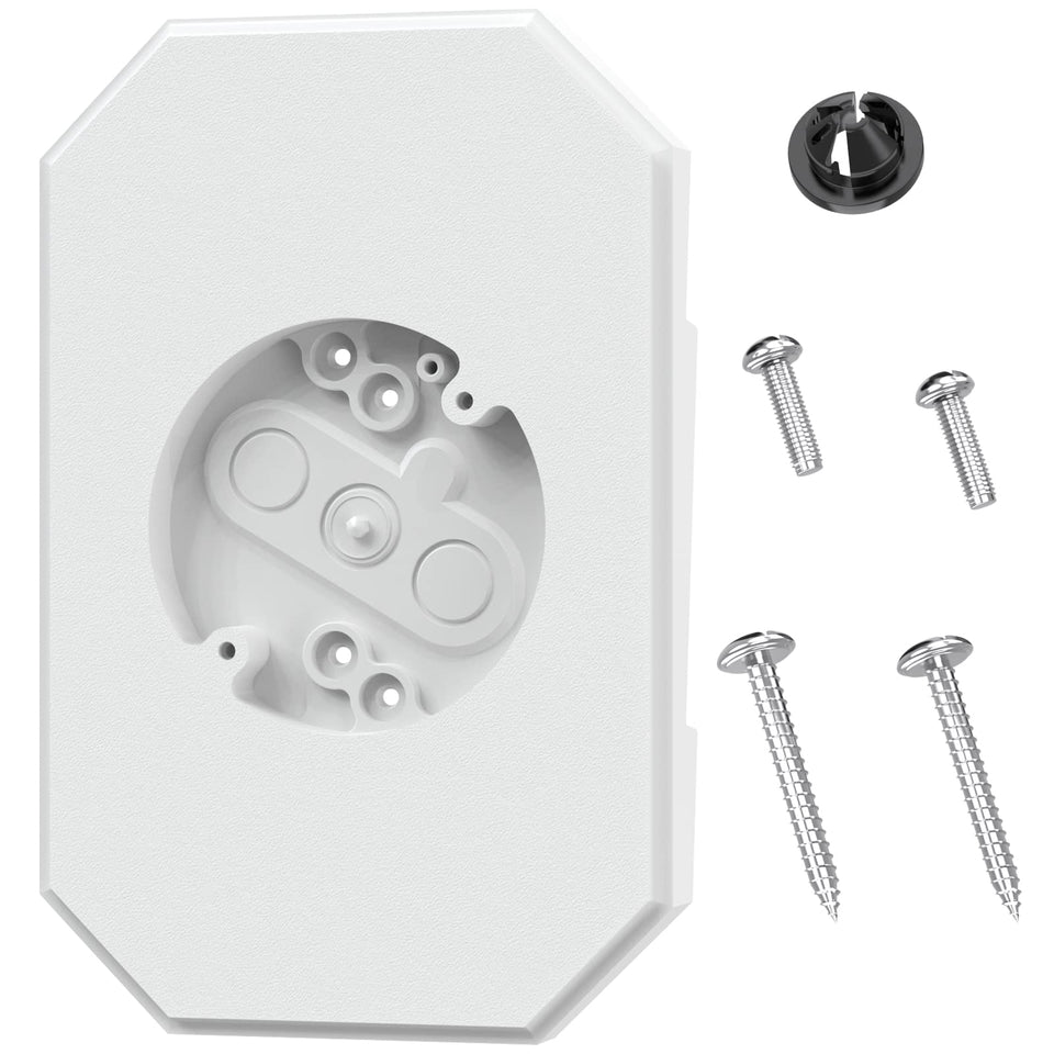 Dremica siding mounting block with built-in box for 4-inch height siding, easy outdoor wiring.