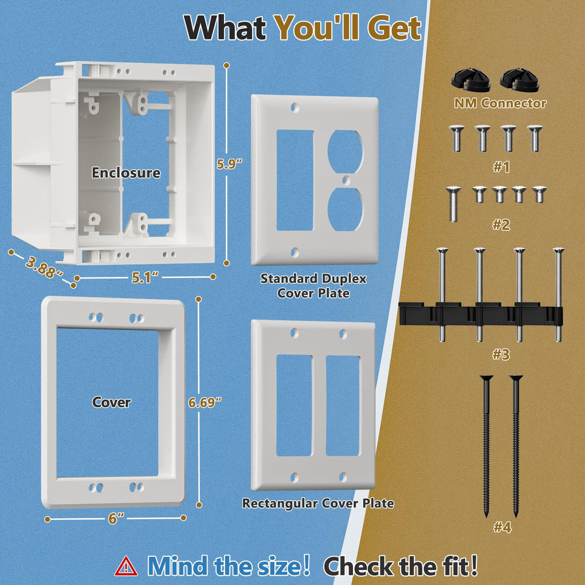 Dremica TVBU505-1 includes standard and GFCI outlet plates for versatility