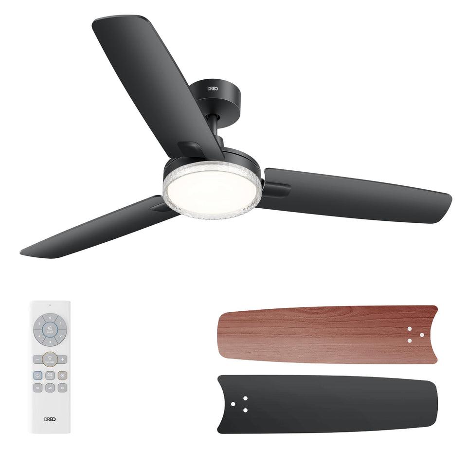 Dreo 42-inch ceiling fan with lights and remote for versatile indoor comfort