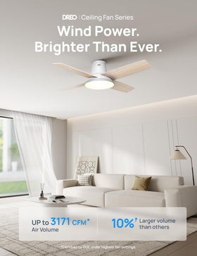 DREO quiet brushless motor delivers smooth airflow for peaceful nights.