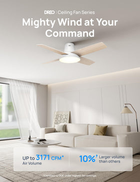 DREO quiet DC motor delivers near-silent operation for peaceful nights