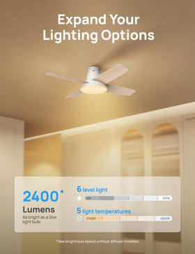 DREO reversible blades enable summer cooling and winter air circulation.