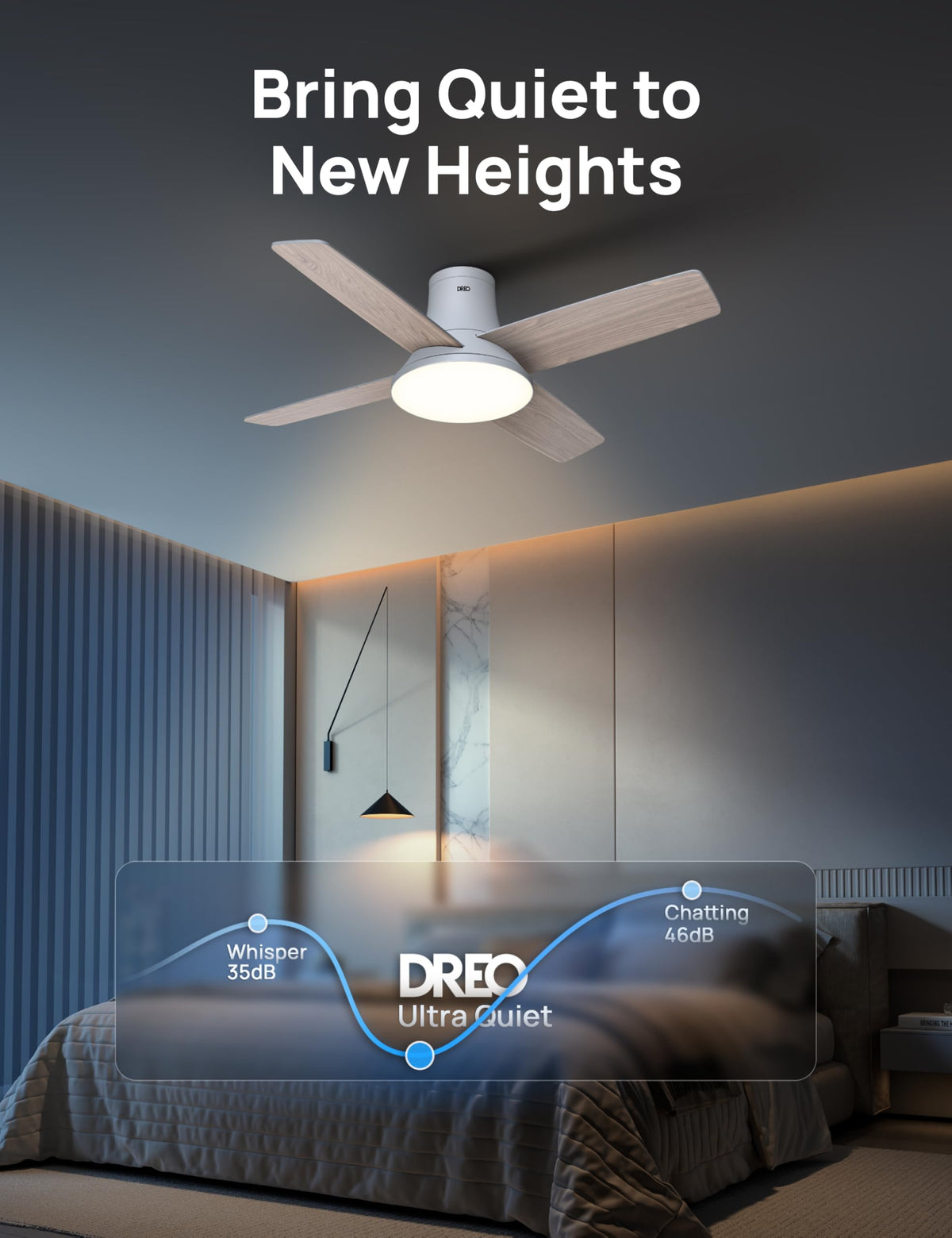 DREO timer function offers 1h, 4h, or 8h presets for convenience.