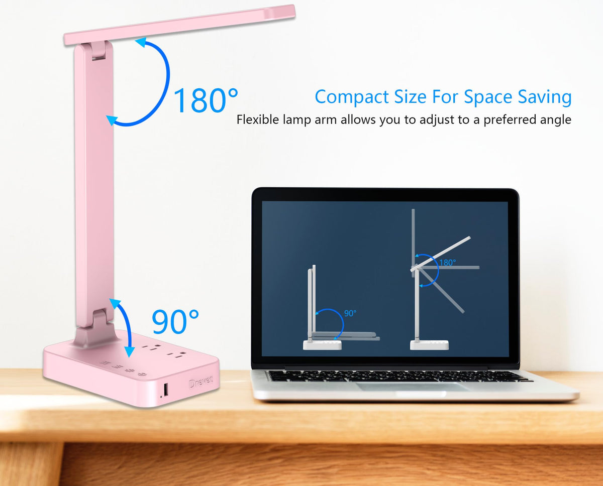 Drevet LED desk lamp adjustable arm for flexible lighting.