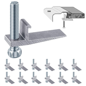 Dreyoo 12 pack sink clips for countertop installation offering secure top mounting