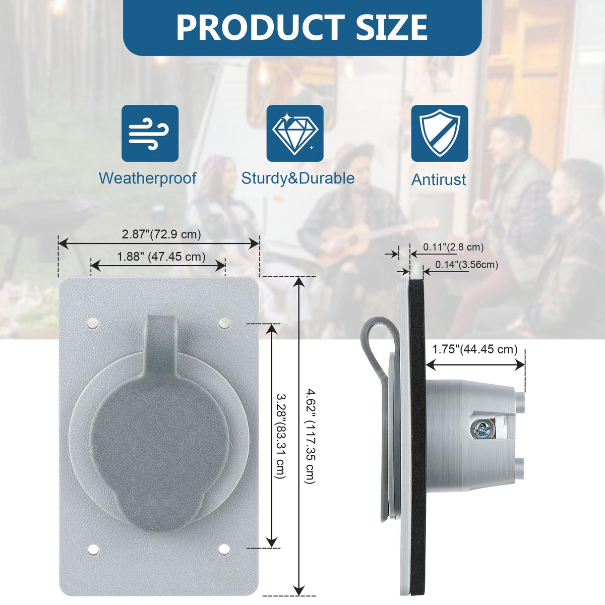 Dreyoo 15A inlet wire-entry wells enable easy wiring.