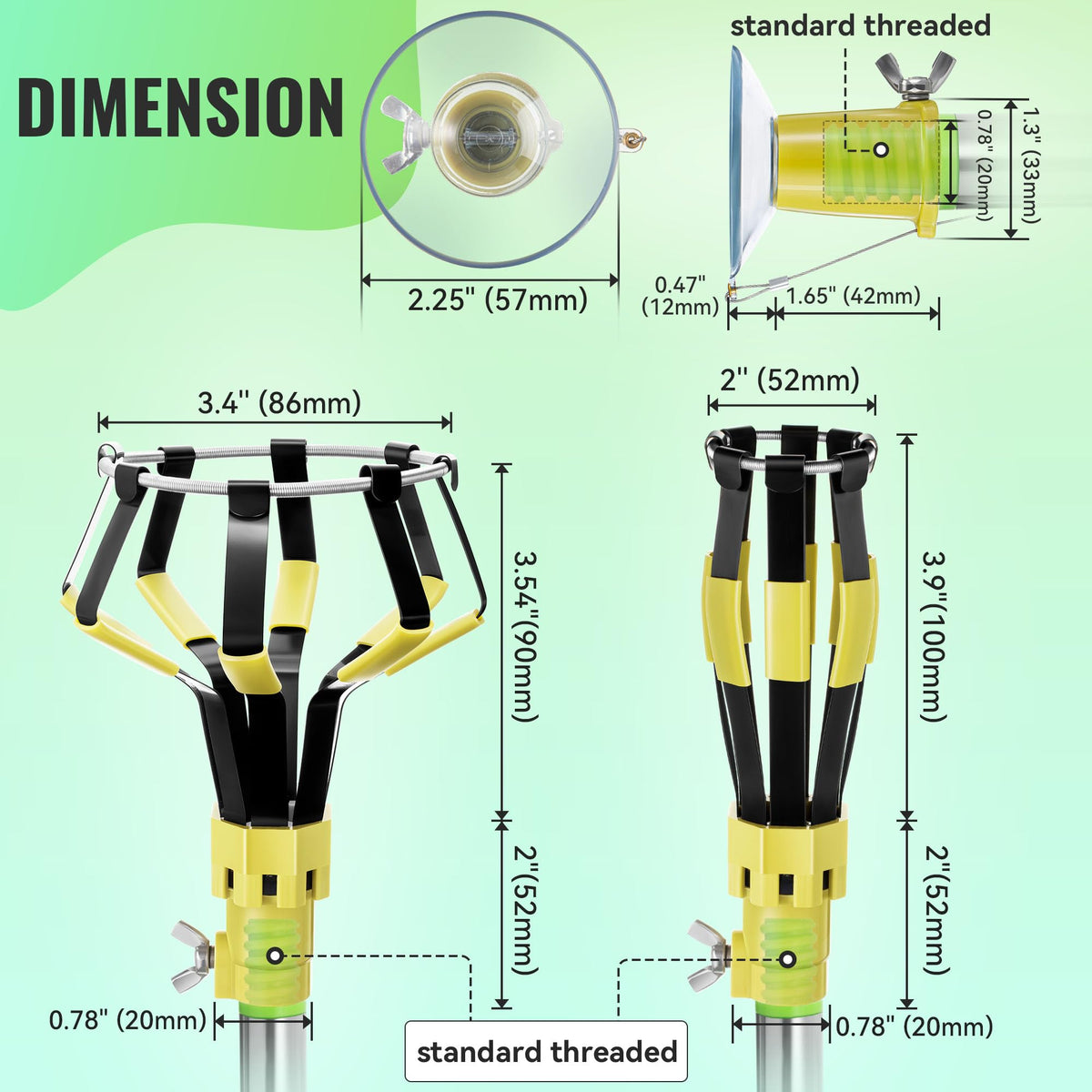 Dreyoo bulb changer 8-finger cage provides gentle grip on bulbs