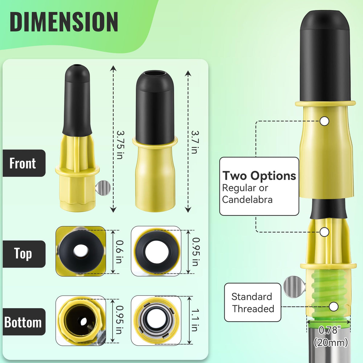 Dreyoo bulb changer secure thumb screw prevents stripping during high-ceiling swaps